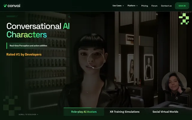 Convai website screenshot