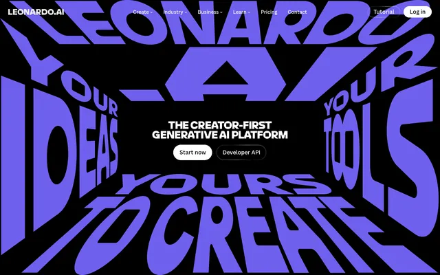 Leonardo.Ai website screenshot