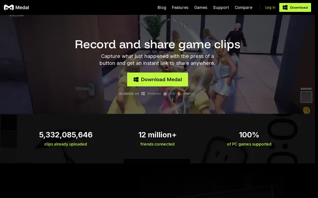 Medal website screenshot